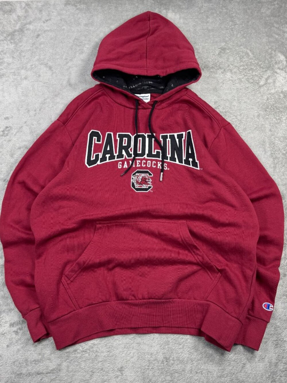 Y2K Champion University of South Carolina Gamecocks Stitched Hoodie M Varsity